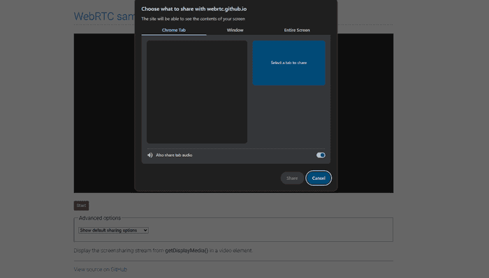getdisplaymedia